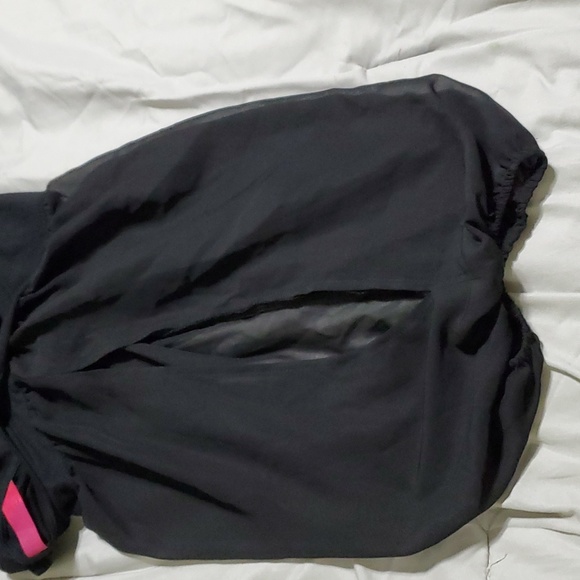 Pure energy cold shoulder balloon sleeves blouse women's size 2 - Picture 4 of 5